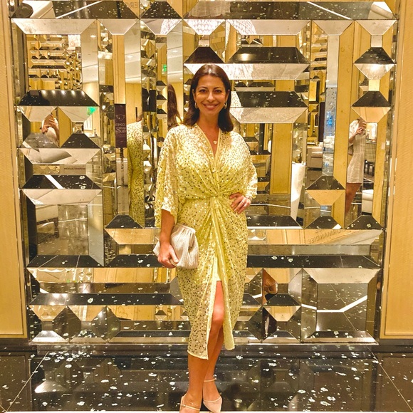 Sequin Kimono Dress - Picture 1 of 3